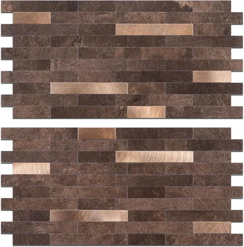 Miniatura 21 de StyloVue 20 hojas para despegar y pegar para cocina, mármol blanco con aspecto de metal plateado que se pega en azulejos para mejorar tu cocina