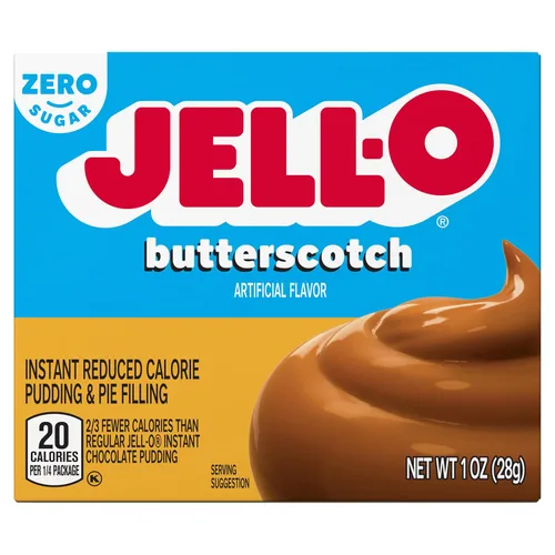 Miniatura 9 de Jell-O Butterscotch - Mezcla de pudín instantáneo y relleno de pastel sin azúcar y sin grasa, paquete de 24 unidades, cajas de 1 oz, como se ve