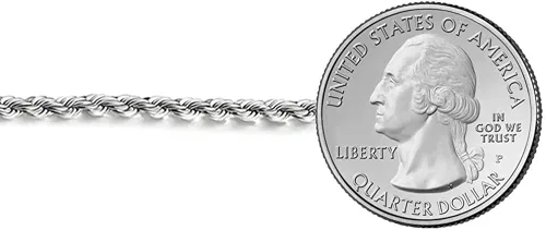 Miniatura 3 de Savlano Collar de cadena de eslabones giratorios de plata de ley 925 de 0157in con cuerda italiana maciza con caja de regalo para hombres y mujeres