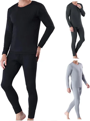Miniatura 4 de Conjunto de ropa interior térmica de terciopelo suave para invierno, con forro y forro cómodo