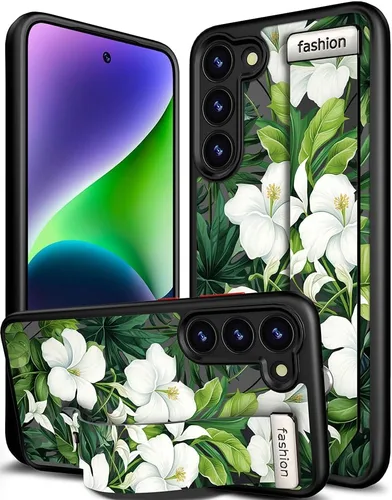 Miniatura 141 de Compatible para Samsung Galaxy S23 Funda Bonita con Correa Soporte Dedo Kickstand, Fundas de Silicona Geniales de Diseñador Funda Cover - Mariposa