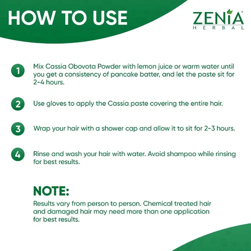 Miniatura 6 de Zenia 100% Pure Neutral Henna Powder (Cassia Obovata) 100g Colorless Henna for Hair Natural Hair Conditioner for Silky, Soft & Shiny Hair