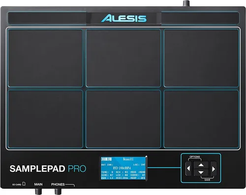 Miniatura 11 de Alesis Sample Pad 4 + Abrazadera Multipad - Instrumento de percusión/activación de muestras con 4 almohadillas sensibles a la velocidad y sistema