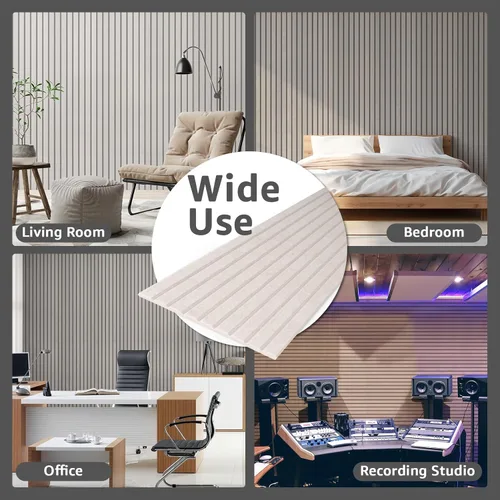Miniatura 6 de Art3dwallpanels Paquete de 10 paneles acústicos, paneles de pared insonorizados de 48 x 12 x 0.35 pulgadas, autoadhesivos de alta densidad que
