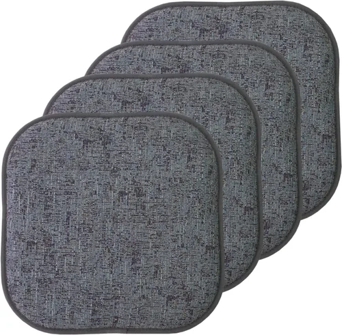 Miniatura 133 de Sweet Home Collection Cojines de espuma viscoelástica para silla, antideslizantes, diseño de panal de abeja, 16 x 16 pulgadas, paquete de 2