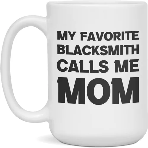 Miniatura 3 de My favorite Blacksmith calls me Mom-Mothers day-Family Mug, 11-Ounce White