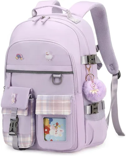 Miniatura 13 de Mochila para Niñas de 15.6 Pulgadas para Laptop, Bolsa Escolar para Niños de Primaria y Universidad, Mochilas y Bolsas de Libros para Niñas, Azul
