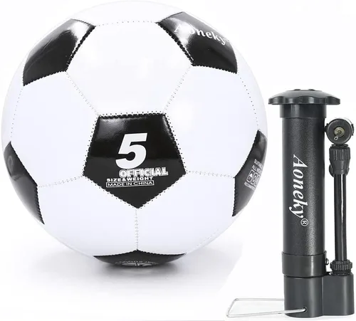 Miniatura 7 de Aoneky Balón de fútbol con bomba 1 paquete con 1 bomba - Blanco/Negro