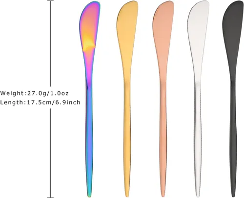 Miniatura 2 de Cuchillo esparcidor de 6 piezas, cuchillos esparcidores de queso de acero inoxidable para cocina, cuchillo de postre para aperitivo, mantequilla