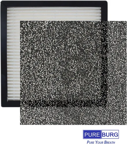 Miniatura 2 de PUREBURG Filtro de repuesto compatible con purificador de aire VCK LE-AP001, H13 True HEPA y prefiltros de carbón activado, paquete de 12