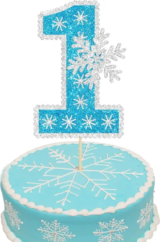 Miniatura 20 de 1 unidad de decoración de pastel de copo de nieve de "Bebé, hace frío afuera" con purpurina, decoración de pastel de baby shower de invierno