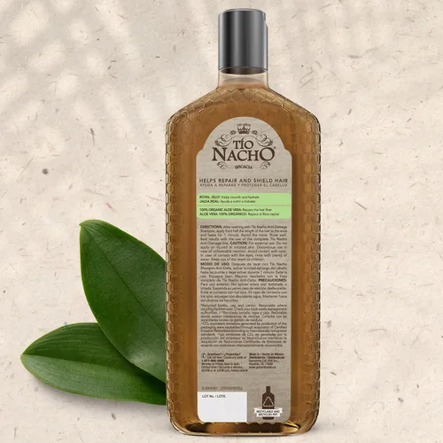 Miniatura 9 de Tio Nacho Acondicionador antidaños con aloe vera y jalea real, acondicionador de queratina para mujeres, reparación profunda para cabello dañado