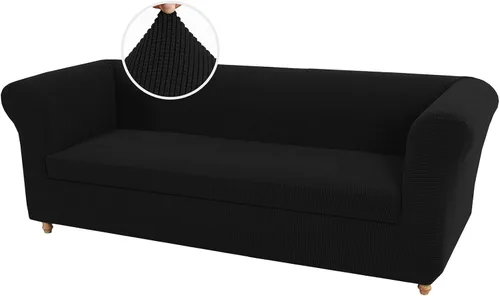 Miniatura 14 de UNBBRRL Funda de sofá Chesterfield de jacquard elástico, fundas de cojín gruesas para sofá, protector de muebles para sala de estar