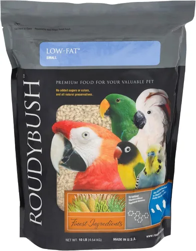 Miniatura 11 de RoudyBush Alimento bajo en grasa para pájaros y pollitos adultos, comida diaria para aves, pellets hechos con maíz, trigo y soja, pellets bajos