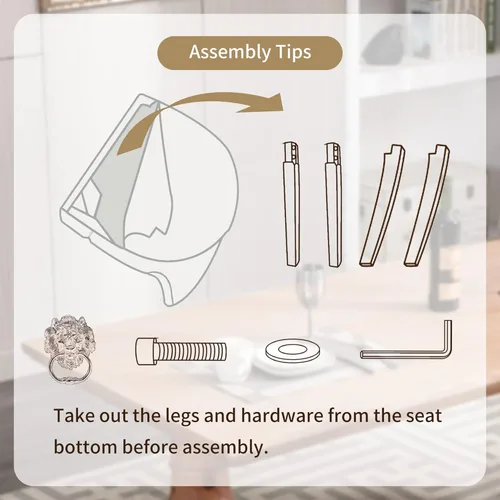 Miniatura 6 de KCC Juego de 2 sillas de comedor tapizadas de terciopelo, modernas sillas capitoné con botones con anillo de cabeza de león y patas de acero Patas