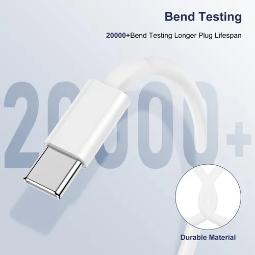 Miniatura 7 de Cable USB C a USB C para iPhone15/Pro/Max/Mini, paquete de 2 cables Usbc a Usbc de 60 W de 3 pies, tipo cable de carga