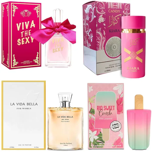 Miniatura 15 de A CENTER Juego de 4 perfumes para mujer – Set de regalo de fragancia floral con vainilla, almizcle y cítricos Eau De Pafume 3.5 onzas líquidas