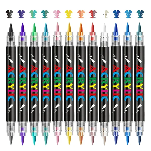 Miniatura 17 de IONSGAKO Juego de bolígrafos de arte de uñas de 12 colores, bolígrafos de esmalte de uñas, bolígrafo de dibujo de arte de uñas, secado rápido