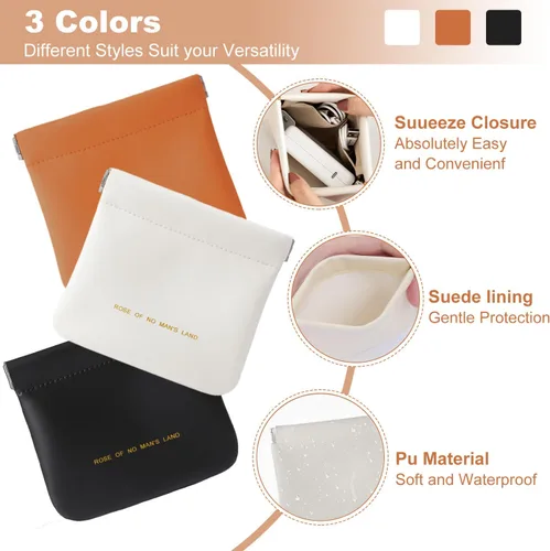 Miniatura 17 de Bolsa de cuero para anillos, funda para anillos de boda, bolsa para anillos de compromiso, almacenamiento de joyas para novios, portador de anillos
