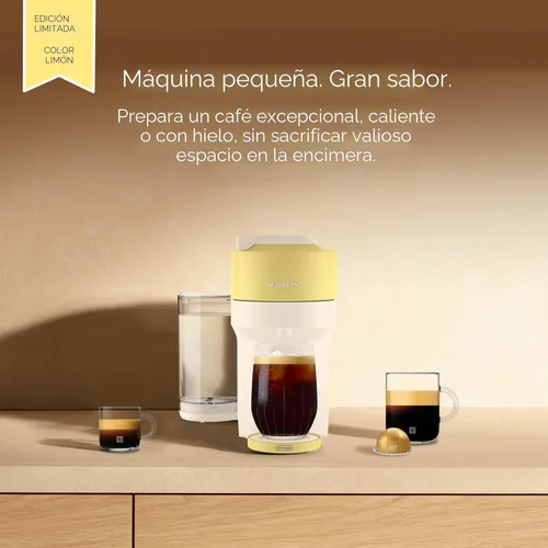 Miniatura 4 de Nespresso Edición Limitada Vertuo Pop+ Cafetera y Máquina de Espresso de De'Longhi, Amarillo Pastel