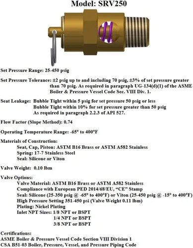Miniatura 5 de ARC-POWER Válvula de alivio de seguridad del compresor de aire de 60 PSI, POP apagado, tanque de drenaje AIR, 1/8" NPT