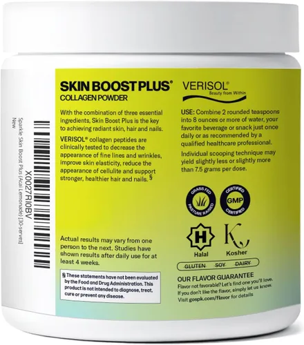 Miniatura 2 de Sparkle Wellness VERISOL - Péptidos de colágeno hidrolizados bioactivos Polvo de colágeno con vitamina C y ácido hialurónico para la salud