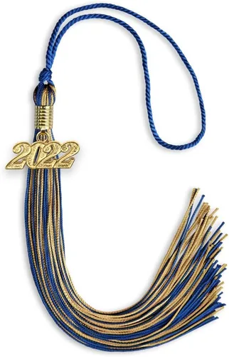 Miniatura 22 de Endea Graduation - Borla de doble color mixto con fecha dorada (negro/dorado antiguo, 2021)