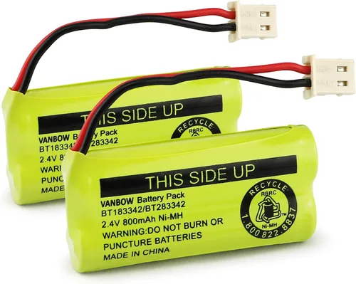 BT183342/BT283342 2.4V 800mAh Ni-MH, compatible con baterías de teléfono inalámbrico AT&T VTech BT166342/BT266342 BT162342/BT262342 CS6709 CS6609