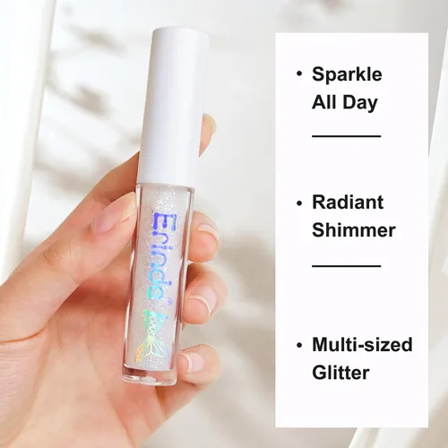 Miniatura 3 de Erinde Delineador de ojos con purpurina líquida, delineador de sombra de ojos con purpurina metálica, delineador de ojos de color de alto pigmento