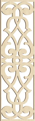 Miniatura 86 de 9 3/8"W x 24 3/8"H x 1/4"T Bellaire Decorativos Paneles de pared de madera calado, abedul
