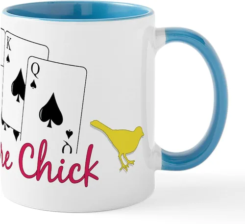 Miniatura 97 de CafePress Euchre Champ Mugs Taza de café de cerámica de 11 oz (11.0 fl oz)