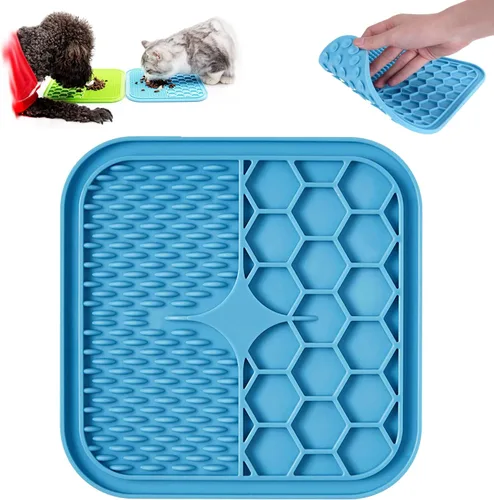 Miniatura 8 de Tapete grande para lamer perros, tapete grande para lamer perros con ventosas para la ansiedad, tapete para lamer perros con mantequilla de maní