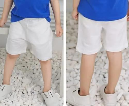 Miniatura 5 de Paquete de 2 pantalones cortos deportivos de punto de verano para niños y niñas, pantalones cortos suaves casuales para bebés