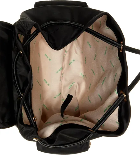 Miniatura 7 de GUESS Mochila Eco Gemma para mujer, solapa con cordón, Negro -, Tamaño único