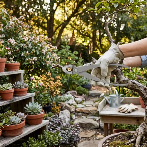 Miniatura 2 de MAVIS LAVEN Cortador de ramas 8 pulgadas Cortador cóncavo Herramientas Bonsai Herramientas de acero al carbono Jardinería Tijeras Herramientas
