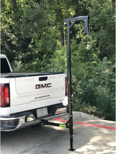 Miniatura 4 de Kit completo de elevador de caza con enganche para camiones HME, con cabrestante y camal, capacidad de 400 libras - Accesorio de limpieza