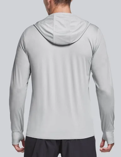 Miniatura 2 de baleaf Chaqueta ligera con capucha y cremallera completa UPF 50+ para hombre, camisa de enfriamiento de manga larga con bolsillo, senderismo, pesca