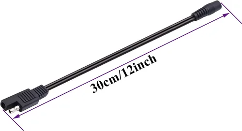 Miniatura 2 de Cable de conectores de CC a SAE, enchufe SAE a CC de 0.217 in x 0.083 in, adaptadores hembra para panel solar de RV, paneles de batería solar, Dc