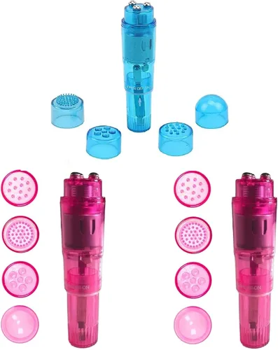 Miniatura 6 de Mini herramienta de masaje portátil pequeña con 4 cabezales, bolsillo masajeador para mujeres, cuello, hombro, cara, espalda, pies, músculos