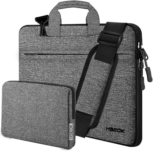 Miniatura 11 de Hseok Bolsa de hombro delgada para laptop de 13-14 pulgadas Bolso de mano con funda pequeña compatible con MacBook Pro de 14 pulgadas M4/M3/M2/M1