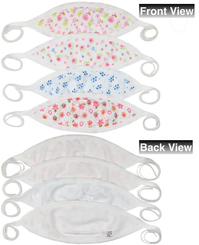 Miniatura 3 de ToBeInStyle Paquete de 4 cómodas fajas abdominales para bebés recién nacidos - Niña - Talla única Paquete de 4: Chica