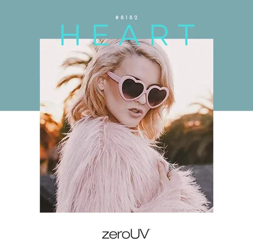 Miniatura 5 de zeroUV Gafas de sol de gran tamaño en forma de corazón UV400 lindas gafas de moda de amor para mujeres 2.047 in