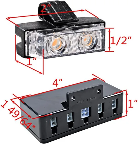 Miniatura 3 de Luces estroboscópicas intermitentes de emergencia, advertencia y peligro, Ambar