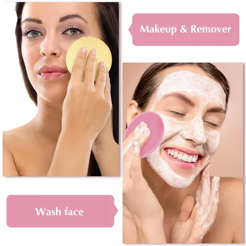Miniatura 7 de 120 esponjas faciales comprimidas, esponja limpiadora facial, esponja de eliminación de maquillaje, esponja redonda exfoliante para mujeres, niñas