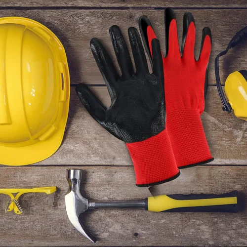 Miniatura 7 de Potchen 36 pares de guantes de trabajo para hombres, guantes de seguridad para trabajo a granel, jardinería, construcción, con agarre recubierto