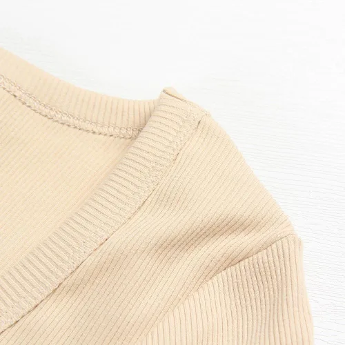 Miniatura 2 de PALINDA Camisa básica ajustada de manga corta para mujer, cuello en V, ajustada, ajustada