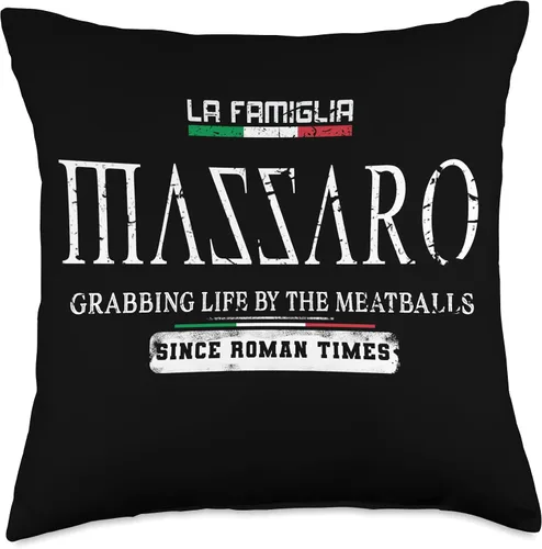 Miniatura 5 de Italia La Famiglia Family & Country Italia La Famiglia Massaro Grabbing Life by The Meatballs - Almohada de 16 x 16 pulgadas, multicolor