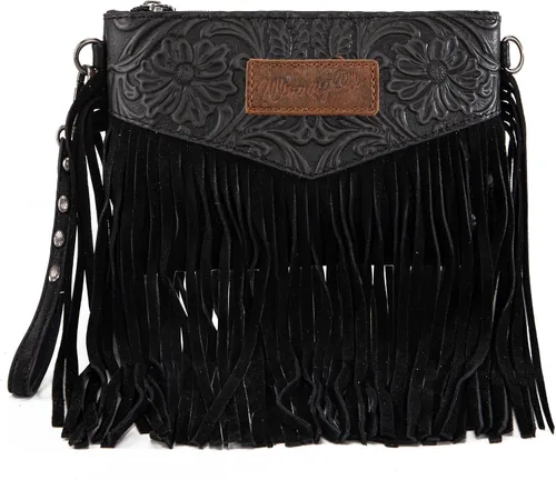Miniatura 6 de Wrangler Bolso Cruzado Pequeño para Mujeres Bolso de Muñeca con Flecos Bolso Occidental
