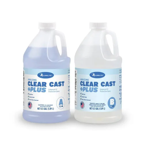 Alumilite Amazing Clear Cast Plus (1 galón) Resina epoxi de alto brillo segura para alimentos con resistencia a los rayos UV, perfecta para