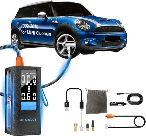 Portable Air Compressor Tire Inflator - 150PSI 6000mAh Cordless Air Pump for Car Tires, 3X Faster Inflation,Fit for MINI Clubman 2009-2010,Tire